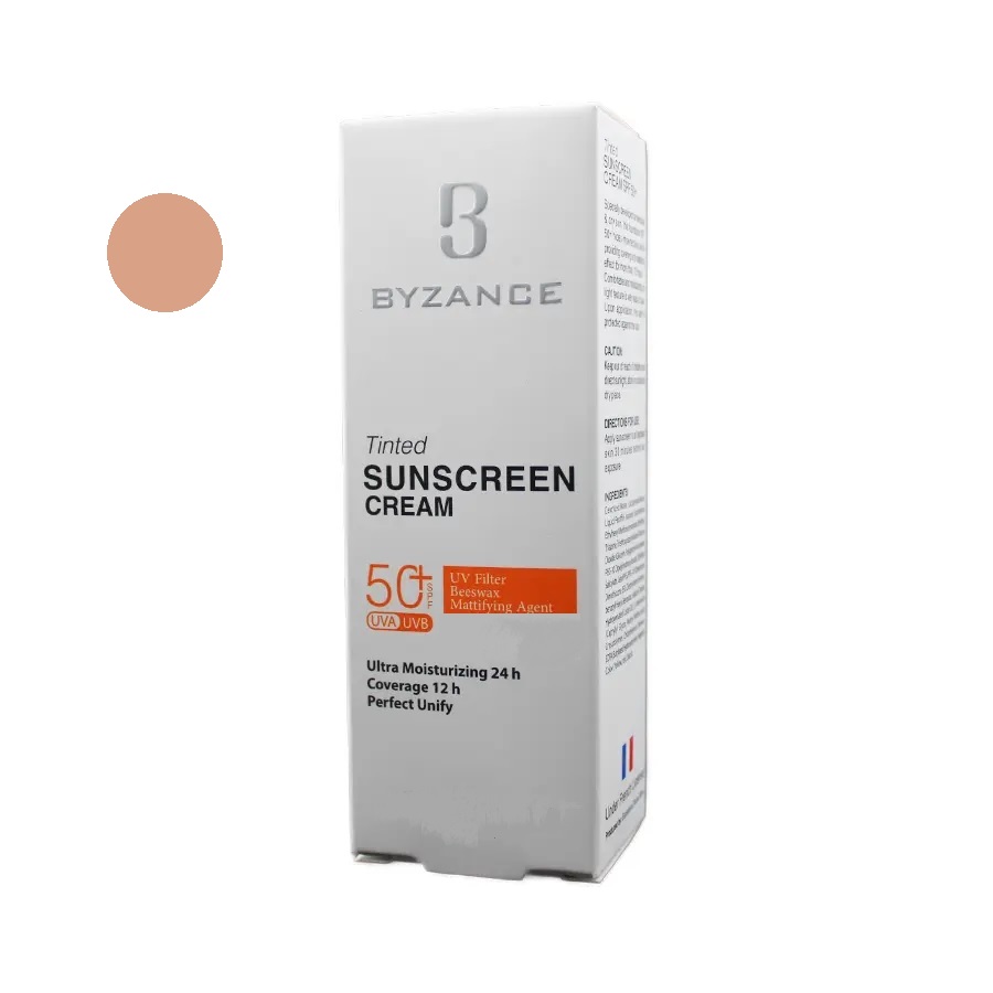 ضدآفتاب رنگی Spf50 بیزانس پوست چرب و مختلط