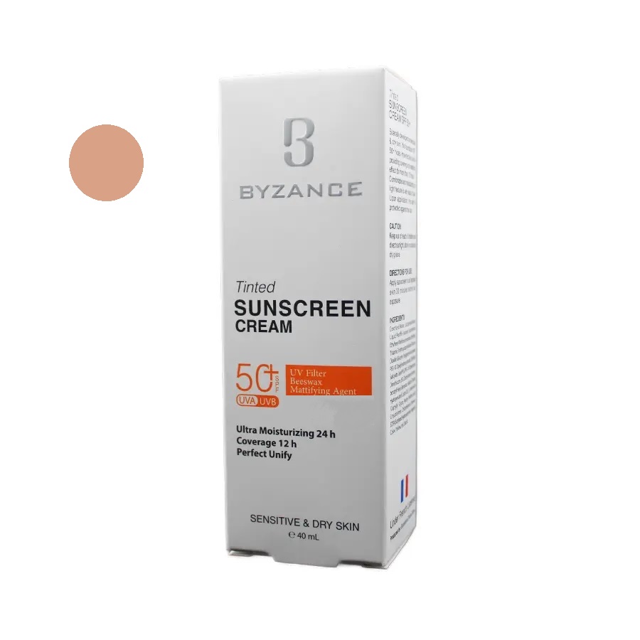 ضدآفتاب رنگی Spf50 بیزانس پوست خشک و حساس