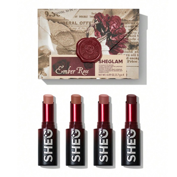 شیگلم ست رژلب جامد EMBER ROSE