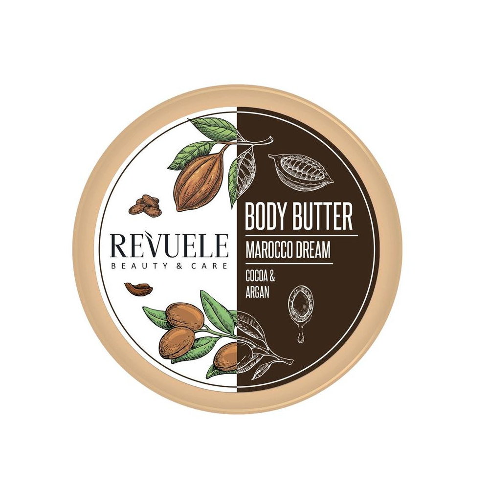 Revuele  کره بدن cocoa and argan