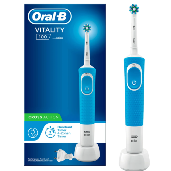 اورال بی مسواک برقی CROSS ACTION VITALITY 100 آبی
