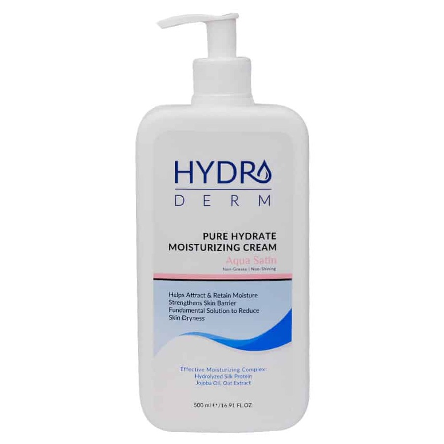 هیدرودرم کرم مرطوب کننده پمپی دست و صورت Aqua Satin